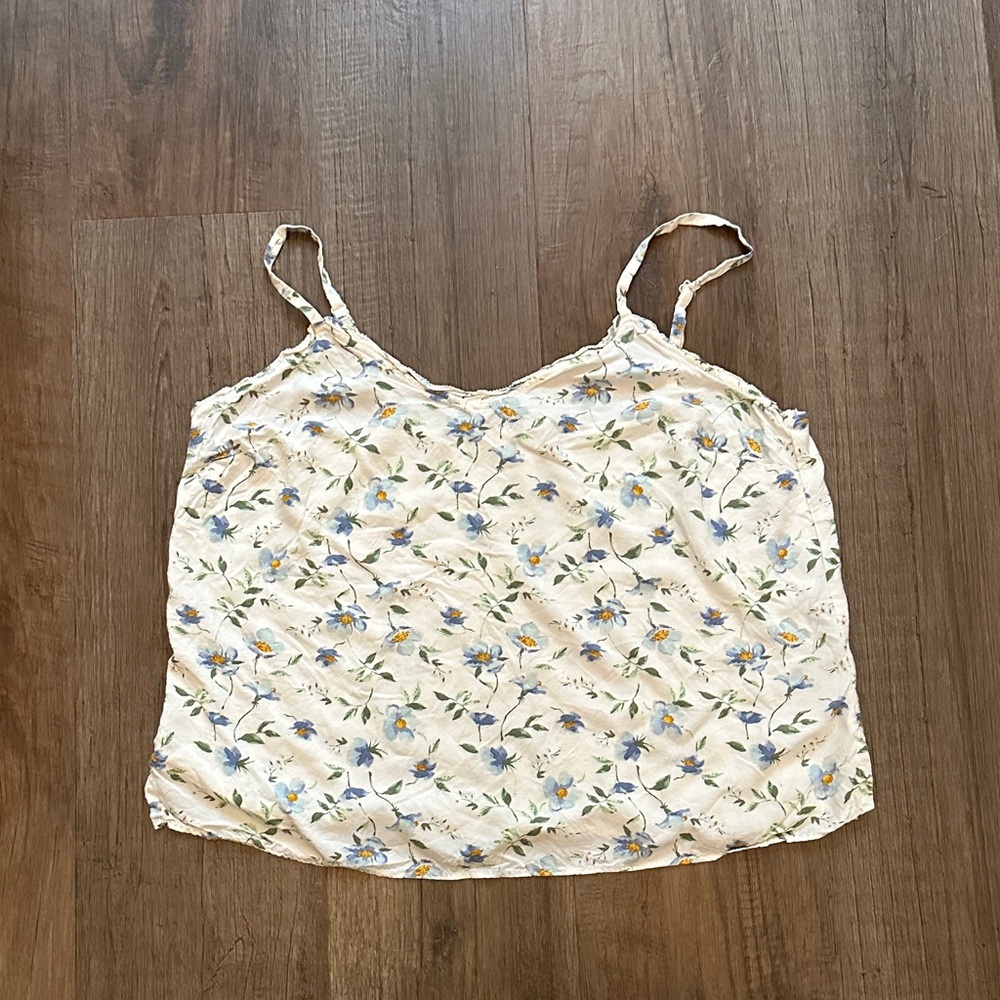 Floral White Camisole Top